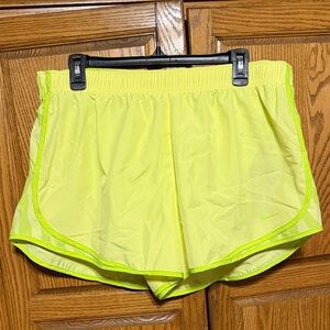 Nike Women's Bright Yellow Athletic Shorts
